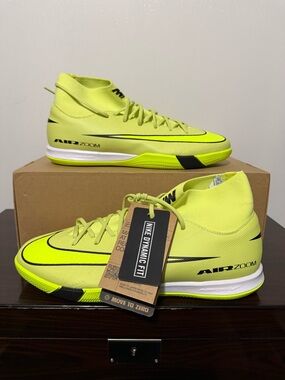 Nike ZM Superfly 10 Academy IC Limelight Hyper Men's Size 9 Soccer FQ8332-300